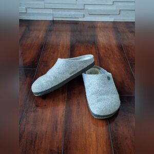 Birkenstock Womens Zermatt Shearling Gray Slippers Clogs EU 40 W 9 M 7